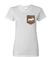 Load image into Gallery viewer, T-shirt à poche pour femme En foret
