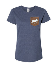 Load image into Gallery viewer, T-shirt à poche pour femme En foret
