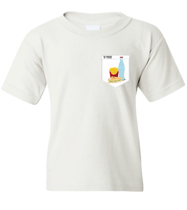 T-shirt à poche bébé Grosse bouffe